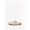 BIRKENSTOCK PINK CLAY BOSTON NARROE SUEDE LEATHER CLOGS